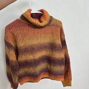 Old Navy Warm Striped Turtleneck Sweater